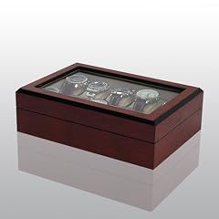 PopTime Uhrenbox 6103 f�r 10 Uhren dunkles Nussbaum (Nussbraun)