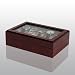 PopTime Uhrenbox 6103 für 10 Uhren dunkles Nussbaum (Nussbraun)