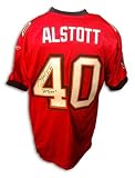 Mike Alstott Tampa Bay Buccaneers Autographed Reebok Red Jersey with A-Train Inscription