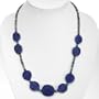 Handmade Silver Lapis Lazuli and Jade Necklace