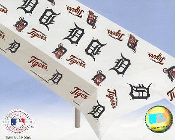 Detroit Tigers Plastic Table Cover 54x108