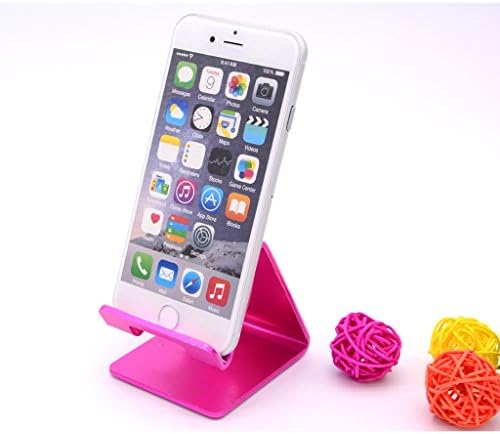 EtryBest(TM) Durable Aluminum Universal CellPhone Desk Stand Holder for iPhone 6 3G 3GS 4 4S 5 5C 5S / iPad 2, iPad 3, iPad 4, iPad Mini,iPad Air,iPod Touch / Samsung Galaxy S3 S4 S5 S6 Note 3, 4, 8.0 10.1 / HTC Blackberry etc Smart Phones and Most 7" Tablets (Magenta)