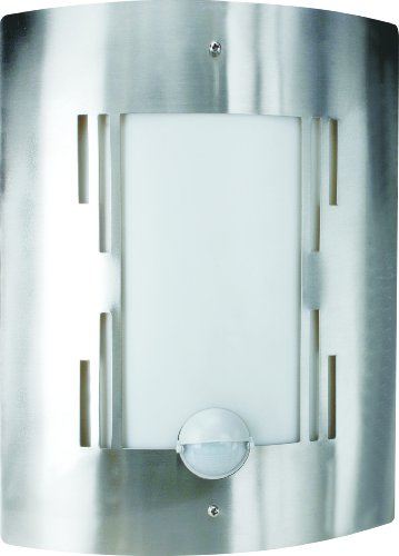 Byron Elro RVS30P GLS / 13W ES Stainless Steel Wall Light with PIR Motion Detector,60w