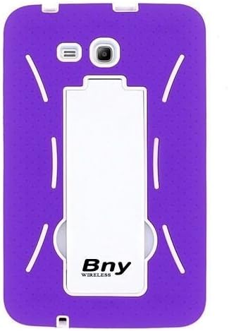 Samsung Galaxy Tab E Lite 7.0 Case,BNY-WIRELESS (TM) Rugged High Impact Hybrid Drop Proof Armor Defender Full-body Protection Case Convertible Built in Stand for Samsung Tab E Lite 7.0-PURPLE WHITE