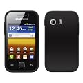 4-Ok FSGXYN - Funda silicolor para Samsung Galaxy Y S5360, color negro