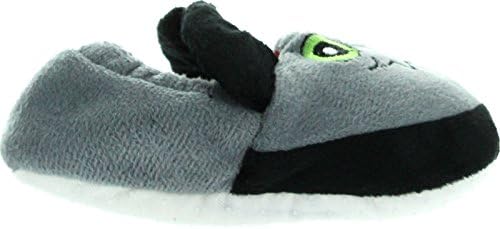Static Kids Monster Character Comfy House Slippers,Grey,9/10