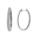 10k White or Yellow Gold Oval Pave Diamond Hoop Earrings (3/4 cttw, H-I Color, I2-I3 Clarity)