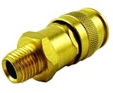 41HFtoiZlrL. SL160  Premium Grade Universal Male Quick Connect Air Coupler   Solid Brass   1/4 NPT