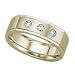 3 Diamond Ring 1/5 ct. Bezel Set in 14K Yellow Gold