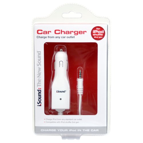 i.Sound Car Charger for iPod Shuffle (White)