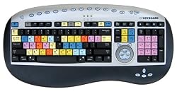 Bella DV Series Editing Key Board with Sony Keycap Stickers, with Built-in Jog / Shuttle Controller, USB Interface, Mac &amp; Windows Hybrid.