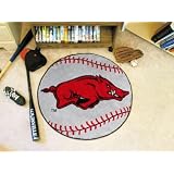 Arkansas Razorbacks BASEBALL-SHAPED AREA WELCOME BATH MAT RUG by 1stDownShop