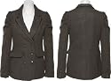 DOLLHOUSE Outerwear Double-Breasted Blazer W/ Pleated Shoulder [81333G-48G], Grey