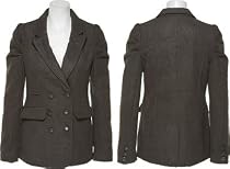 DOLLHOUSE Outerwear Double-Breasted Blazer W/ Pleated Shoulder [81333G-48G], Grey