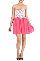 Junior Strapless Fall Lace Polyester  Dress