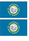 2 South Dakota State Flag Stickers Decal Bumper Window Laptop Phone Auto Boat Wall