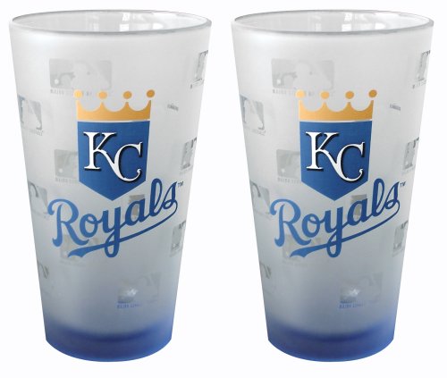 Kansas City Royals Frosted Pint Glass (16-Ounce, Set of 2)