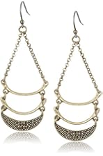 Lucky Brand Gold Half Moon Drop Earrings