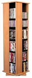 CD / DVD/ VHS 544 Oak Finish Spinner Storage Rack