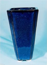 Cobalt blue planter / vase - ceramic 7.5"H