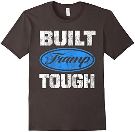 Men's Built Trump Tough Funny Donald Trump Pence Truck T-Shirt 3XL Asphalt