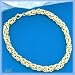 14K 4 Sided Diamond Cut Byzantine Bracelet