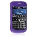 RIM Blackberry Bold 9000 Purple Rubberize Textured Snap-On Case Cover with Removable ...