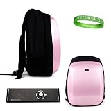 Kroo Carbon Fiber Look Pink EVA Shell Backpack for ASUS U53Jc 15 Inch Notebooks + VanGoddy LIVE*LAUGH*LOVE Wristband + Supertooth Disco Bluetooth Speaker
