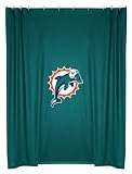 Best Quality Locker Room Shower Curtain - Miami Dolphins NFL /Color Turquoise Size 72 X 72
