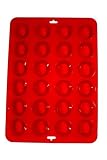 SiliconeZone 24 Cup Mini Muffin Pan, Red