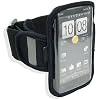 Navitech Black / Silver Neoprene Water Resistant Sports Gym, Jogging / Running Armband Case with "Light Reflection Strip" for the HTC Pyramid, HTC Thunderbolt, HTC Merge, HTC Hd7s, HTC Desire s, HTC Wildfire s, HTC incredible S, HTC EVO 3D, HTC Cha cha & HTC Salsa Android smart phones 2.2 & 2.3 2011 Models