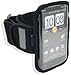 Navitech Black / Silver Neoprene Water Resistant Sports Gym, Jogging / Running Armband Case with "Light Reflection Strip" for the Sony Ericsson Xperia Neo, Sony Ericsson Xperia Arc, Sony Ericsson Xperia Play Android smart phones 2.2 & 2.3 2011 Models