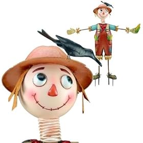 Garden Stake 3D Metal Outdoor Decor Scarecrow (39H) by Regal Art #A380 by 