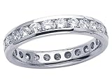 1.50 cts Round Diamonds Eternity Band - Platinum, 18kt White or Yellow Gold