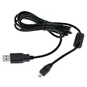 Black USB A to U-8 Cable male to male w/ Ferrite - 6 ft for Kodak Digital Camera