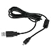 Black USB A to U-8 Cable male to male w/ Ferrite - 6 ft for Kodak Digital Camera