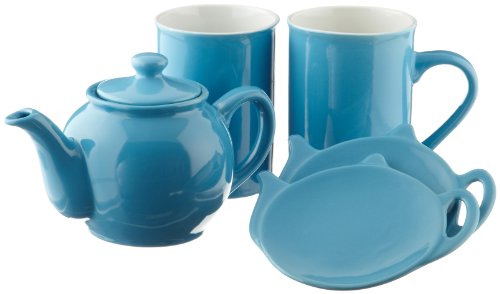 "Price and Kensington 5-Piece Teapot Gift Set, Bright Blue" "Price and Kensington 5-Piece Teapot Gift Set, Bright Blue"
