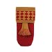 House of Cheviot Chessboard Country Socks, Size Large, Brick Red