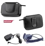 Braov Black Leather Case for RIM Blackberry 7100i 7105t 7100 7130c 7130e + Car Charger + Travel Charger