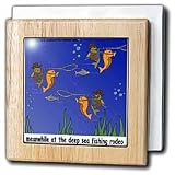 Deep Sea Fishing Rodeo - 6 Inch Tile Napkin Holder