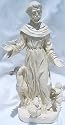 Saint St Francis of Assisi Statue Lawn Garden Sculpture Yard Art Resin Stone Look Statuary Figure Porch Patio Sunroom