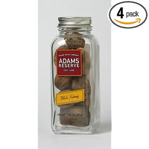 Adams Extracts Whole Nutmeg 1.34 Ounce Glass Jars Pack of 4 by Adams Extracts