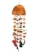 Handmade Natural Coconut & Bamboo Exotic Bird Wind Chime (Thailand)