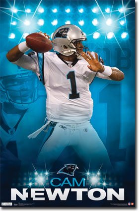 (22x34) Carolina Panthers Cam Newton Sports Poster Print