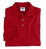 Jerzees Adult 6 oz. 100% Cotton Jersey Men's Golf Shirt (3XL / RED)