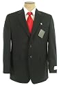 Ralph Lauren Mens Single Breasted 2 Button Black Pinstripe Wool Suit - Size 52XL