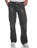Lee Mens Dungarees Relaxed Bootcut Jean with Belt