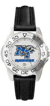 Middle Tennessee State Blue Raiders Ladies Leather Sports Watch