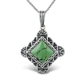Vintage Style Green Turquoise Pendant by Relios, Inc.