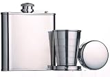 Used : Barcraft Stainless Steel Hip Flask and Cup Set